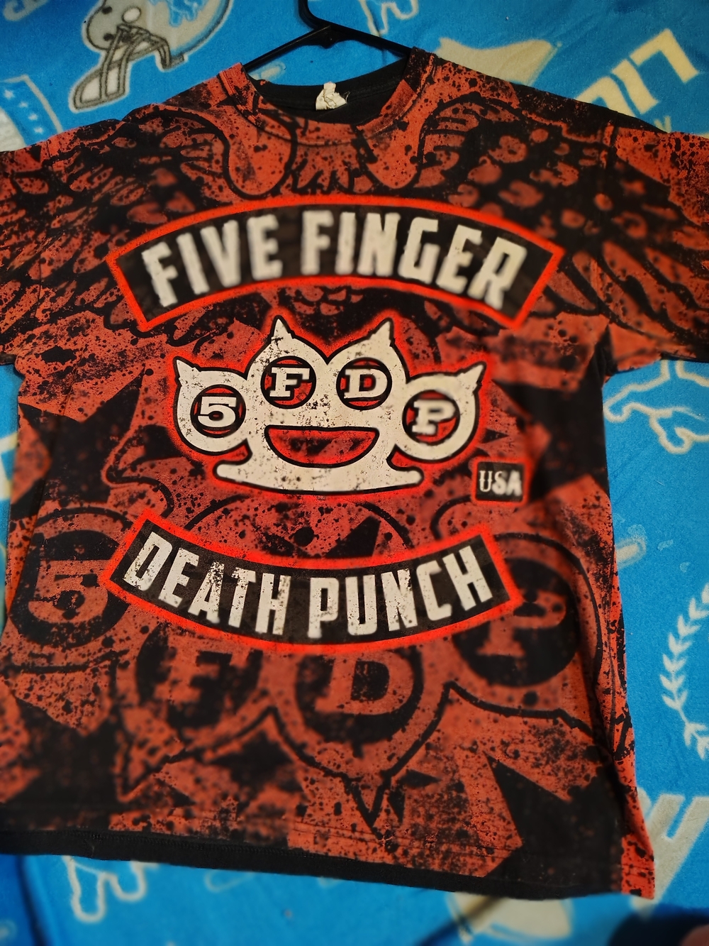 Anvil Five Finger Death Punch Graphic Tee - Orange & Black